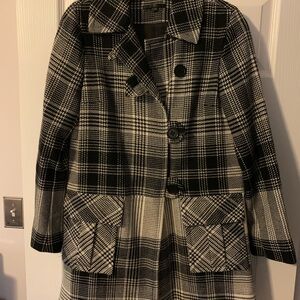 Teenflo Black and White Plaid Blazer